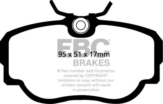 EBC Brakes DP2779 - Тормозные колодки, дисковые, комплект unicars.by