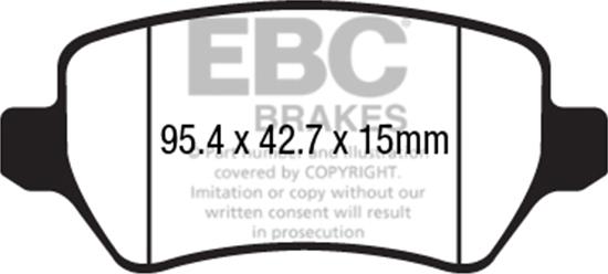 EBC Brakes DPX2233 - Тормозные колодки, дисковые, комплект unicars.by