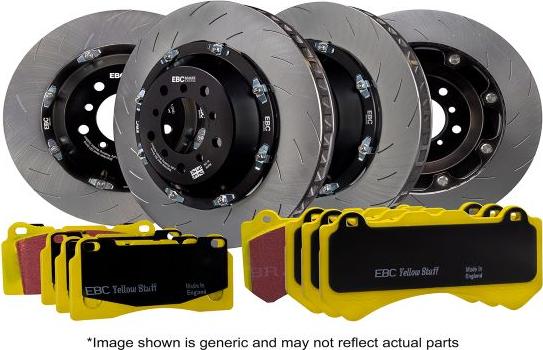 EBC Brakes P2DK013Y - Дисковый тормозной механизм, комплект unicars.by