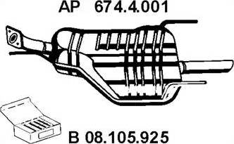 Eberspächer 674.4.001 - Глушитель выхлопных газов, конечный unicars.by