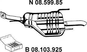 Eberspächer 08.599.85 - Глушитель выхлопных газов, конечный unicars.by