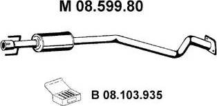 Eberspächer 08.599.80 - Средний глушитель выхлопных газов unicars.by