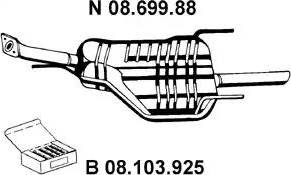 Eberspächer 08.699.88 - Глушитель выхлопных газов, конечный unicars.by