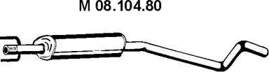 Eberspächer 08.104.80 - Средний глушитель выхлопных газов unicars.by