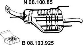 Eberspächer 08.100.85 - Глушитель выхлопных газов, конечный unicars.by