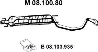 Eberspächer 08.100.80 - Средний глушитель выхлопных газов unicars.by