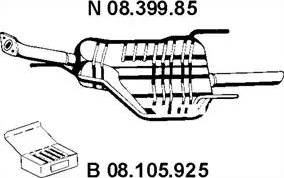 Eberspächer 08.399.85 - Глушитель выхлопных газов, конечный unicars.by