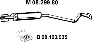 Eberspächer 08.299.80 - Средний глушитель выхлопных газов unicars.by