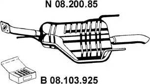 Eberspächer 08.200.85 - Глушитель выхлопных газов, конечный unicars.by