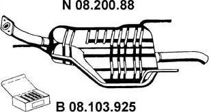 Eberspächer 08.200.88 - Глушитель выхлопных газов, конечный unicars.by