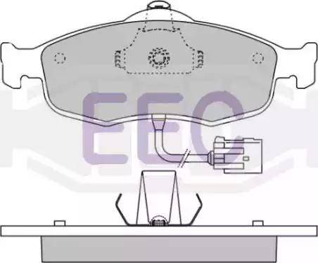 EEC BRP0802 - Тормозные колодки, дисковые, комплект unicars.by