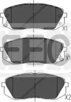 EEC BRP1860 - Тормозные колодки, дисковые, комплект unicars.by