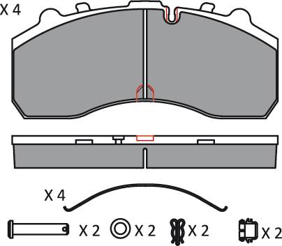 Eker 42182/2-300 - Тормозные колодки, дисковые, комплект unicars.by