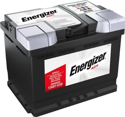 ENERGIZER EA60-L2 - Стартерная аккумуляторная батарея, АКБ unicars.by