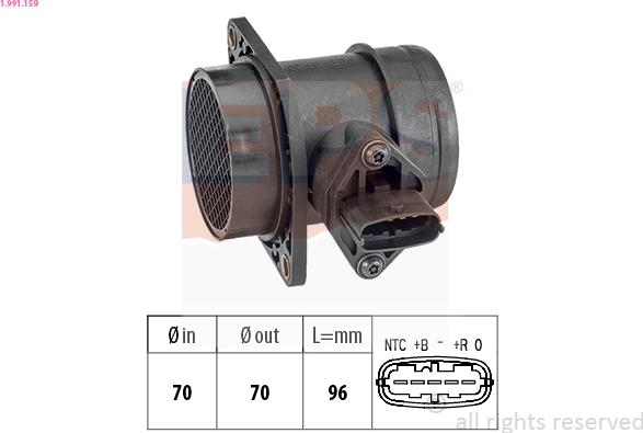 EPS 1.991.159 - Датчик потока, массы воздуха unicars.by