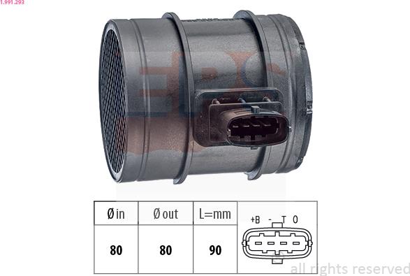 EPS 1.991.293 - Датчик потока, массы воздуха unicars.by