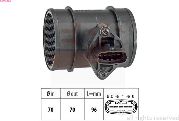 EPS 1.991.264 - Датчик потока, массы воздуха unicars.by