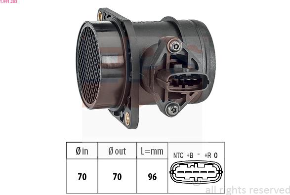 EPS 1.991.283 - Датчик потока, массы воздуха unicars.by