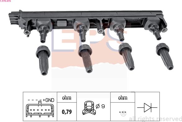 EPS 1.970.476 - Катушка зажигания unicars.by