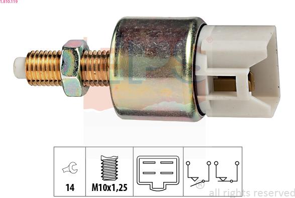 EPS 1.810.119 - Выключатель фонаря сигнала торможения unicars.by