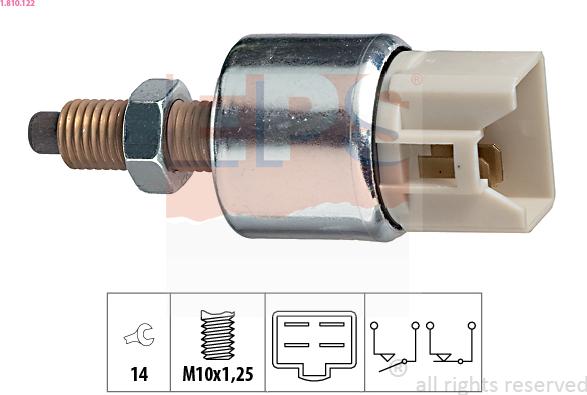 EPS 1.810.122 - Выключатель фонаря сигнала торможения unicars.by