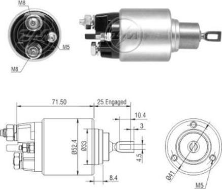 ERA 227937 - Тяговое реле, соленоид, стартер unicars.by