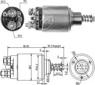 ERA 227435 - Тяговое реле, соленоид, стартер unicars.by