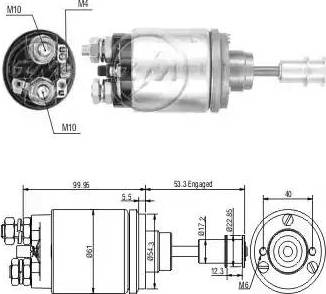 ERA 227590 - Тяговое реле, соленоид, стартер unicars.by