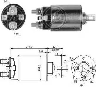 ERA 227658 - Тяговое реле, соленоид, стартер unicars.by