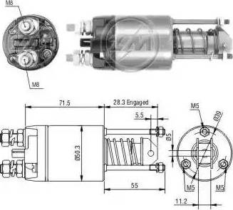 ERA 227605 - Тяговое реле, соленоид, стартер unicars.by