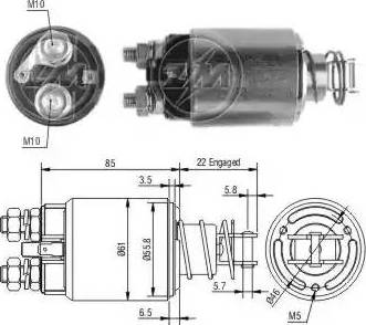 ERA 227615 - Тяговое реле, соленоид, стартер unicars.by