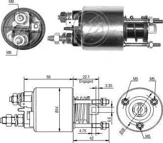 ERA 227616 - Тяговое реле, соленоид, стартер unicars.by