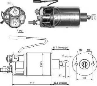 ERA 227618 - Тяговое реле, соленоид, стартер unicars.by