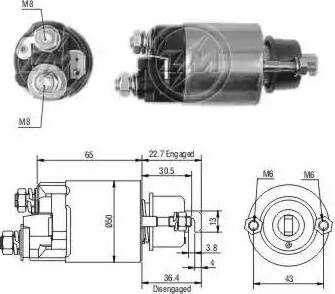 ERA 227681 - Тяговое реле, соленоид, стартер unicars.by