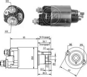 ERA 227683 - Тяговое реле, соленоид, стартер unicars.by