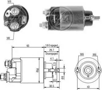 ERA 227682 - Тяговое реле, соленоид, стартер unicars.by