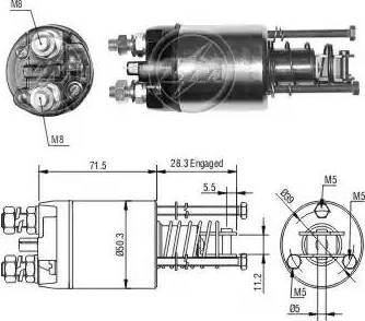 ERA 227624 - Тяговое реле, соленоид, стартер unicars.by