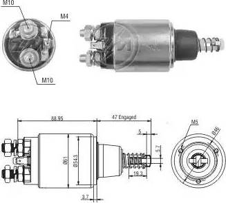 ERA 227622 - Тяговое реле, соленоид, стартер unicars.by