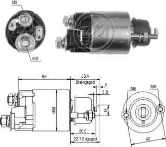 ERA 227678 - Тяговое реле, соленоид, стартер unicars.by