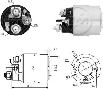 ERA ZM2494 - Тяговое реле, соленоид, стартер unicars.by