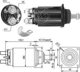 ERA 227808 - Тяговое реле, соленоид, стартер unicars.by