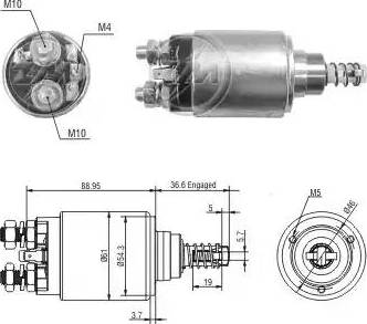 ERA 227824 - Тяговое реле, соленоид, стартер unicars.by