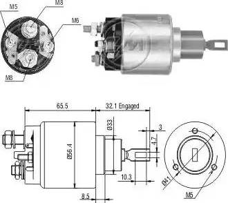 ERA 227357 - Тяговое реле, соленоид, стартер unicars.by