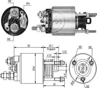 ERA 227240 - Тяговое реле, соленоид, стартер unicars.by