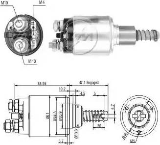 ERA 227712 - Тяговое реле, соленоид, стартер unicars.by