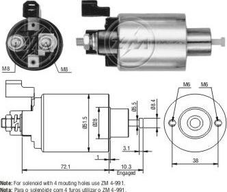 ERA ZM991 - Тяговое реле, соленоид, стартер unicars.by