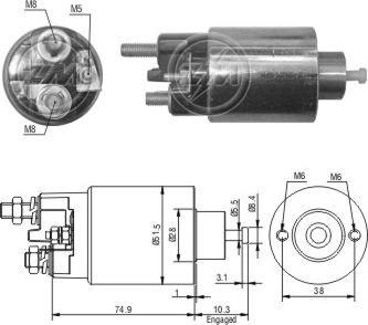 ERA ZM993 - Тяговое реле, соленоид, стартер unicars.by