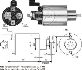 ERA ZM992 - Тяговое реле, соленоид, стартер unicars.by