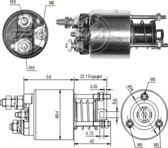 ERA ZM9595 - Тяговое реле, соленоид, стартер unicars.by