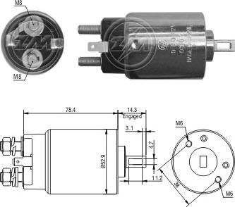 ERA ZM980 - Тяговое реле, соленоид, стартер unicars.by